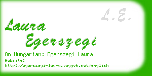 laura egerszegi business card